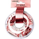 Набор офисный deVente "Gold Rose" розовое золото (скрепки 50м-15шт,кнопки -20шт,зажимы 19мм -4шт) __