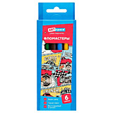 Фломастеры 6цв ArtSpace "Машинки"
