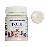 Краска по ткани акриловая 50мл Слоновая кость Decola