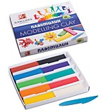 Пластилин 10цв/200гр Луч "Классика" со стеком 