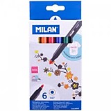 Фломастеры для ткани Milan "667" 6цв к/у