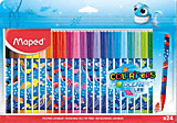 Фломастеры 24цв Maped "Color`Peps Ocean Life" декорированные, суперсмываемые