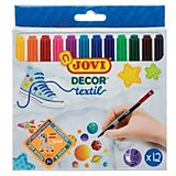 Фломастеры для ткани Jovi "Decor textil" 12цв к/у