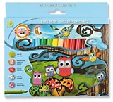 Фломастеры 18цв Koh-I-Noor "Owls" трехгаранные, смываем.,картон