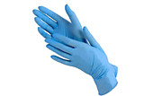 Перчатки нитриловые "XL" 100шт голубые неопудренные