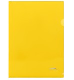 Папка-уголок А4 Стамм желтая, прозрачная 180мкм, пластик