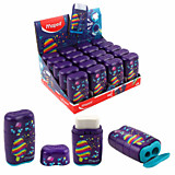 Точилка Maped "Rixel Party Connect" 2отв.,контейнер, с ластиком