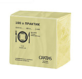Салфетки 100шт 22*22см Жёлтая Gratias Практик