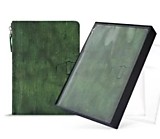 Ежедневник-органайзер А6+ недатир. Феникс+ "Павлин" 160л зеленый кожзам,тверд.перепл.