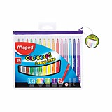 Фломастеры 15цв Maped "Longlife" трехгран. в футляре на молнии