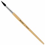 Кисть Белка №7 круглая Пифагор деревянная лакированная ручка, с колпачком