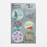 Наклейки "От всей души" 9*16см металлическая пленка