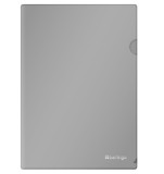 Папка-уголок А4 Berlingo "Metallic" серый металлик 200мкм																										