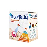 Космический песок 1кг "Зеленый" песоч. + формочки, коробка
