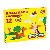 Пластилин 12цв/180гр Каляка-Маляка восковой, со стеком