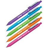 Ручка автомат.Berlingo "Starlight RT" синяя 0,7мм ассорти