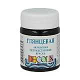 Краска акриловая ЗХК "Декола" 20мл глянцевая Черная