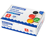 Краски акриловые BRAUBERG 6цв по 20мл 