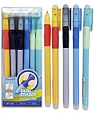 Ручка "Пиши стирай" (син) 0,5мм, круглый цветной корпус с грипом, ассорти