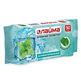 Салфетки влажные 50шт Лайма