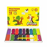 Пластилин 18цв/270гр Каляка-Маляка восковой, со стеком
