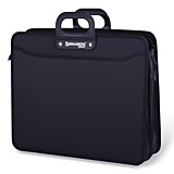 Портфель А3 Brauberg "Портфолио" черный,пластик. на молнии, 3отд. 470*380-130мм