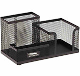 Настольная подставка СТАММ, металлическая, 3 секции, черная	