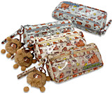 Пенал "Capybara" косметичка, полиэстер/силикон, 1 отд. на молнии, наружный карман, с брелком,ассорти