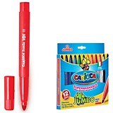 Фломастеры 12цв Carioca "Jumbo" утолщенные,суперсмываемые, вент.колпачок