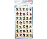 Наклейки-оценки объёмные "Милашки" 21х10см ПВХ														