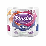 Бумага туалетная "Plushe light Color" 4шт 2сл белая