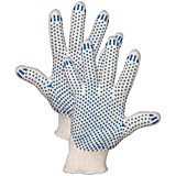 Перчатки х/б с ПВХ 5 нитей 10класс, белые 