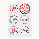 Наклейки «С любовью», винил 9,3*16см для подарков и цветов