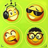 Наклейки светоотражающие J.Otten "Смайлик" 4шт