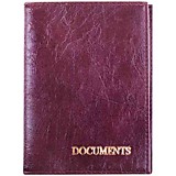 Обложка д/автодок. Спейс "OfficeSpace" тёмно-бордовый, кожа тип1.2